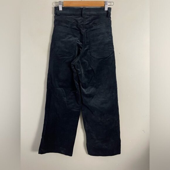 Smash + Tess City wide leg pant in midnight black high rise corduroy NWT size XS - Picture 2 of 11